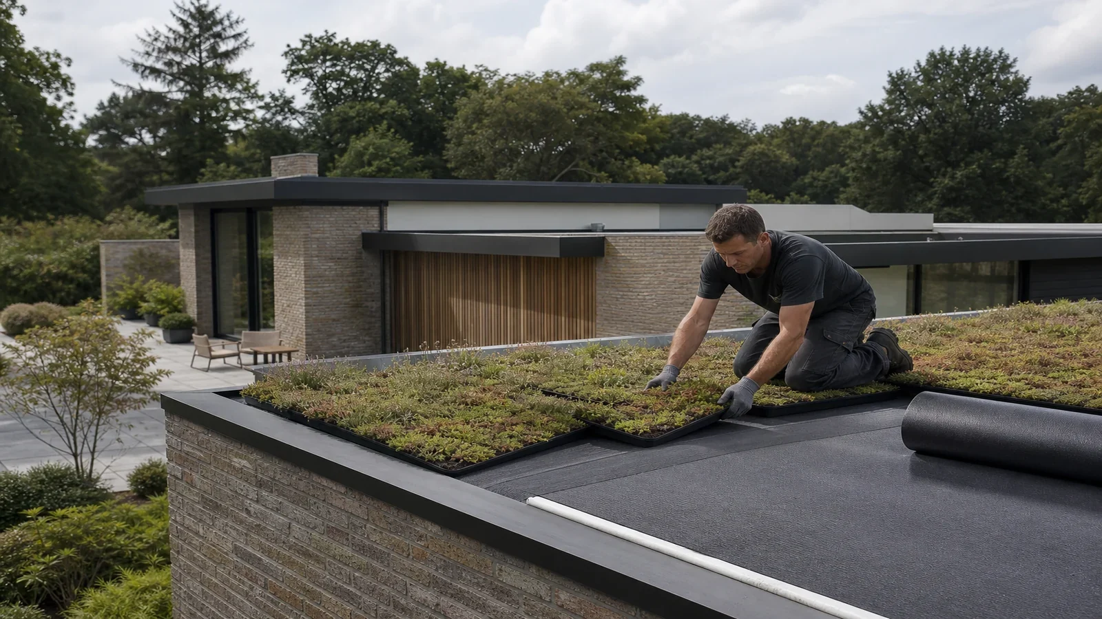Warm plat dak isoleren voor een plat dak